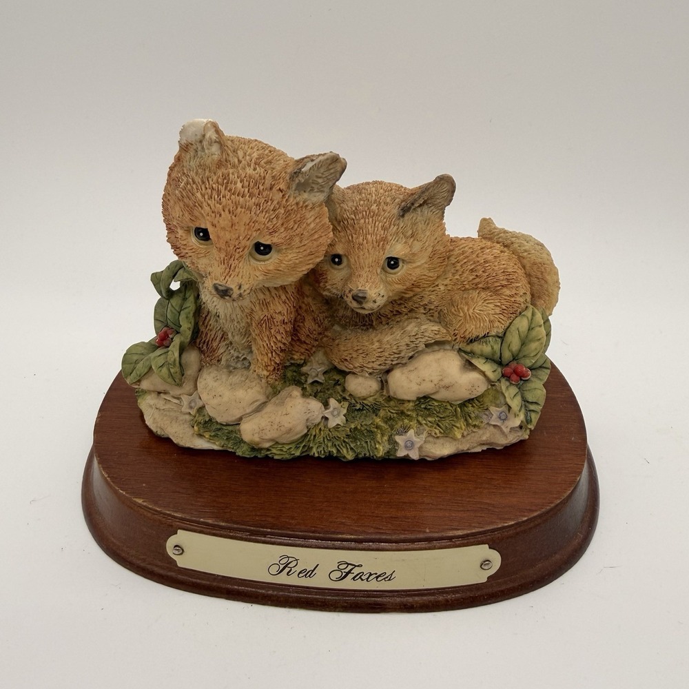 Fox Figurine NCE Endangered Young'uns "Red Foxes"  by Ruth & Bill Morehead